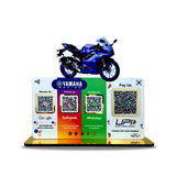 Bike Logo Cutout Edition - Smart NFC 4-in-1 Table Top Standee - Big UPI - Sports Bike Edition