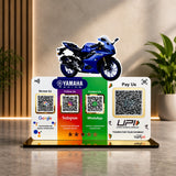 Bike Logo Cutout Edition - Smart NFC 4-in-1 Table Top Standee - Big UPI - Sports Bike Edition