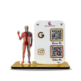 Human Anatomy Cutout Smart NFC 2QR Tabletop Standee