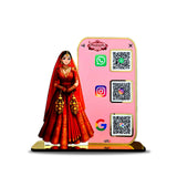 Bridal Cutout Smart NFC 3QR Standee - For Cloths Store ( Big Size )