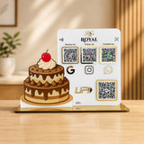 Cake Cutout Shaped Smart NFC 4-in-1 Table Top Standee