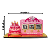 Cake Cutout Shaped Smart NFC 3-in-1 Table Top Standee