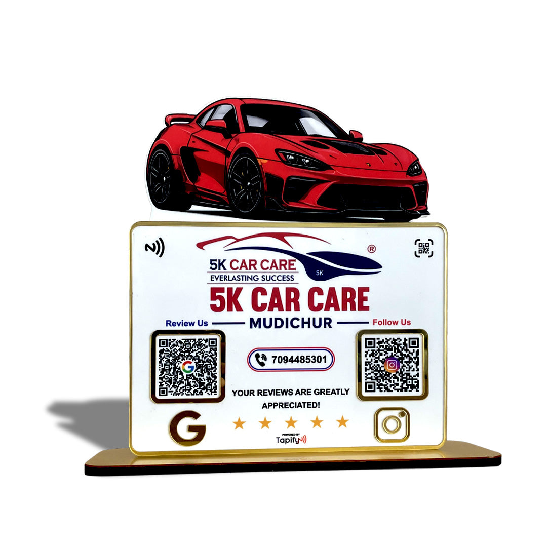 Car Logo Cutout Edition - Smart NFC 2-in-1 Table Top Standee