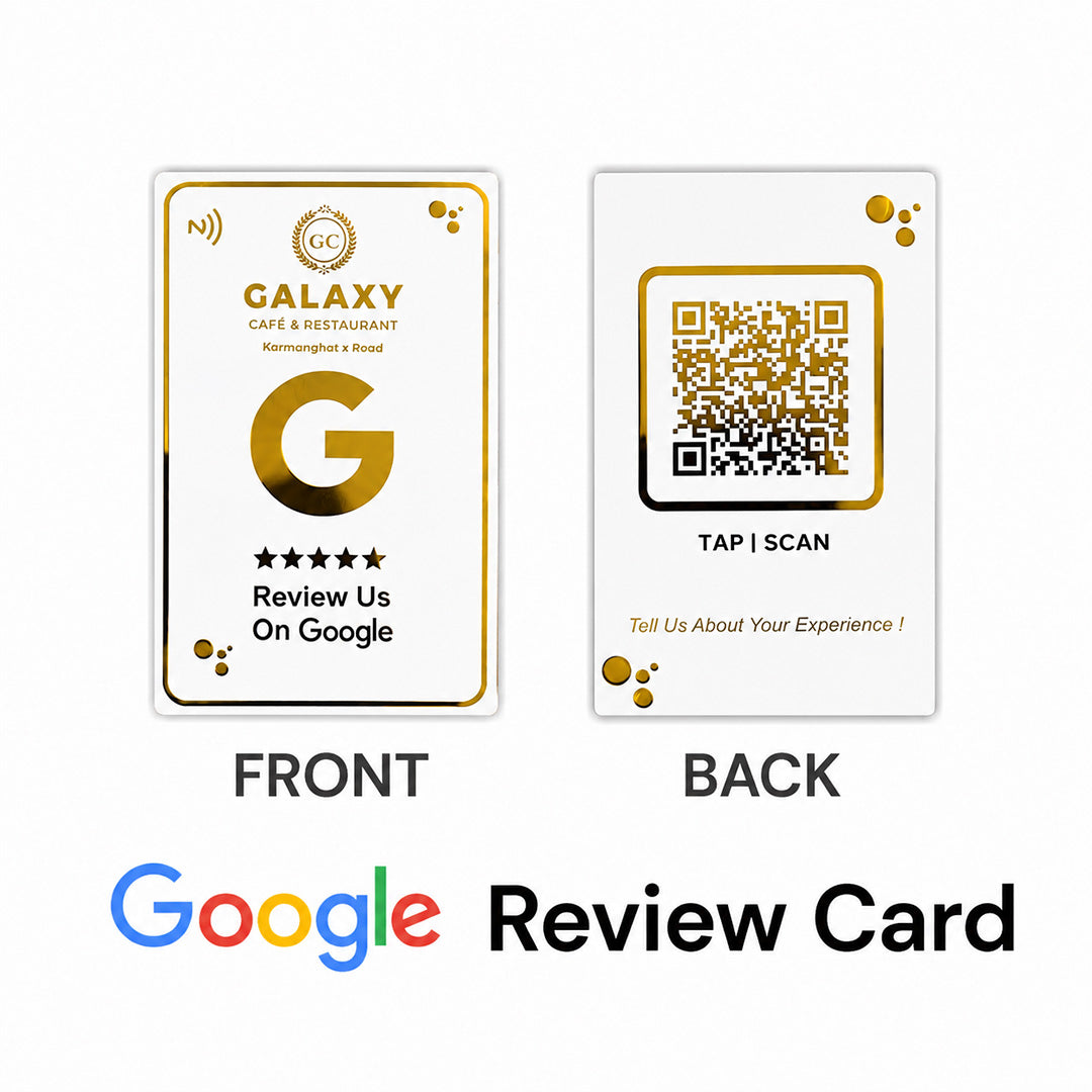 Premium  NFC Google Review Card - White Colour