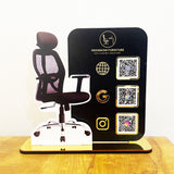 Chair Cutout Shaped - Smart NFC 3-in-1 Tabletop Standee
