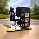 Chair Cutout Shaped - Smart NFC 3-in-1 Tabletop Standee