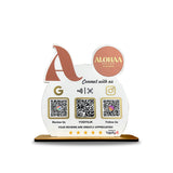 Logo Cutout Edition Shape - Smart NFC 3-in-1 Table Top Standee For - Family Salon (Big Logo)