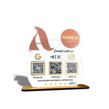 Logo Cutout Edition Shape - Smart NFC 3-in-1 Table Top Standee For - Family Salon (Big Logo)