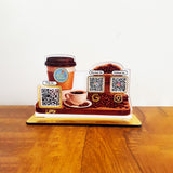 Coffee Cup & Bean Shaped - Smart NFC 3-in-1 Tabletop Standee
