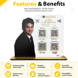 Doctor Cutout Shape - Smart NFC - 4 QR  Table Top Standee - Personalized Photo