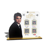 Doctor Cutout Shape - Smart NFC - 4 QR  Table Top Standee - Personalized Photo