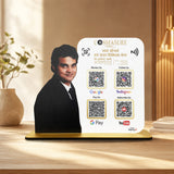 Doctor Cutout Shape - Smart NFC - 4 QR  Table Top Standee - Personalized Photo