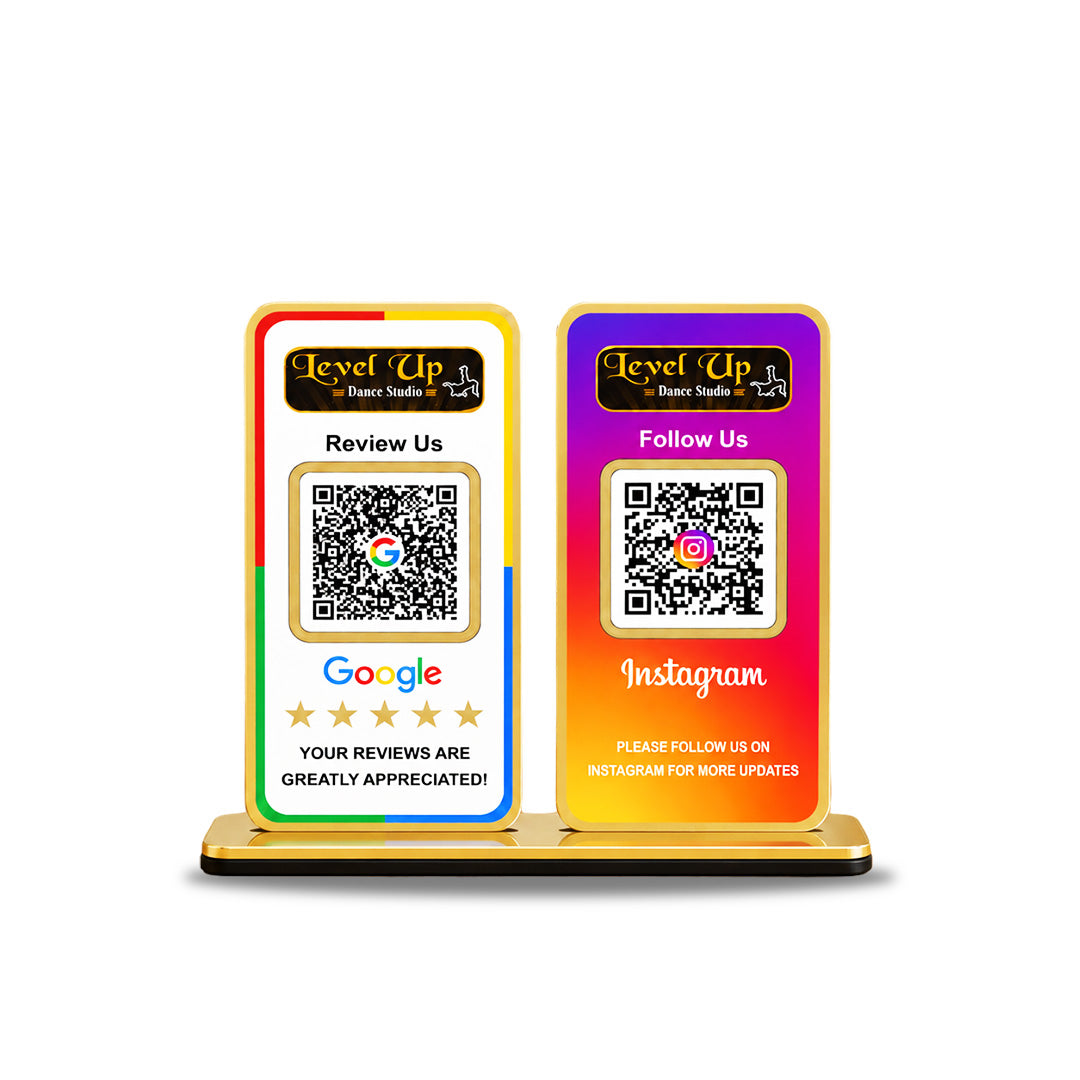 New Premium |Social Media Theme Edition | 2 in 1 Smart NFC Standee  For -  Google and Instagram