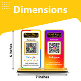 New Premium |Social Media Theme Edition | 2 in 1 Smart NFC Standee  For -  Google and Instagram