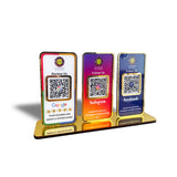 New Premium |Social Media Theme Edition | 3 in 1 Smart NFC Standee  For- GR, FB, IG