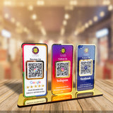 New Premium |Social Media Theme Edition | 3 in 1 Smart NFC Standee  For- GR, FB, IG