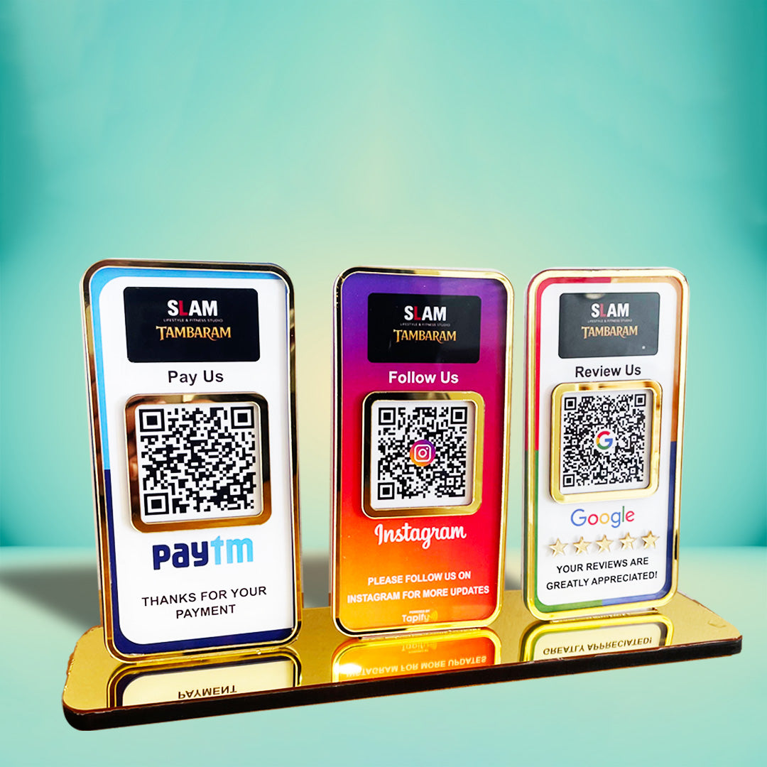New Premium |Social Media Theme Edition | 3 in 1 Smart NFC Standee  For - PTM, IG, GR