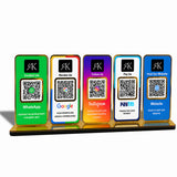 New Premium |Social Media Theme Edition | 5 in 1 Smart NFC Standee For - Whatsapp, Google, Instagram, Paytm & Website