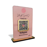 Smart NFC 1 QR Table Top Standee – Stylish Pink