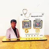Doctor Cutout Shape - Smart NFC - 2 QR  Table Top Standee