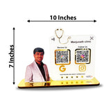Doctor Cutout Shape - Smart NFC - 2 QR  Table Top Standee