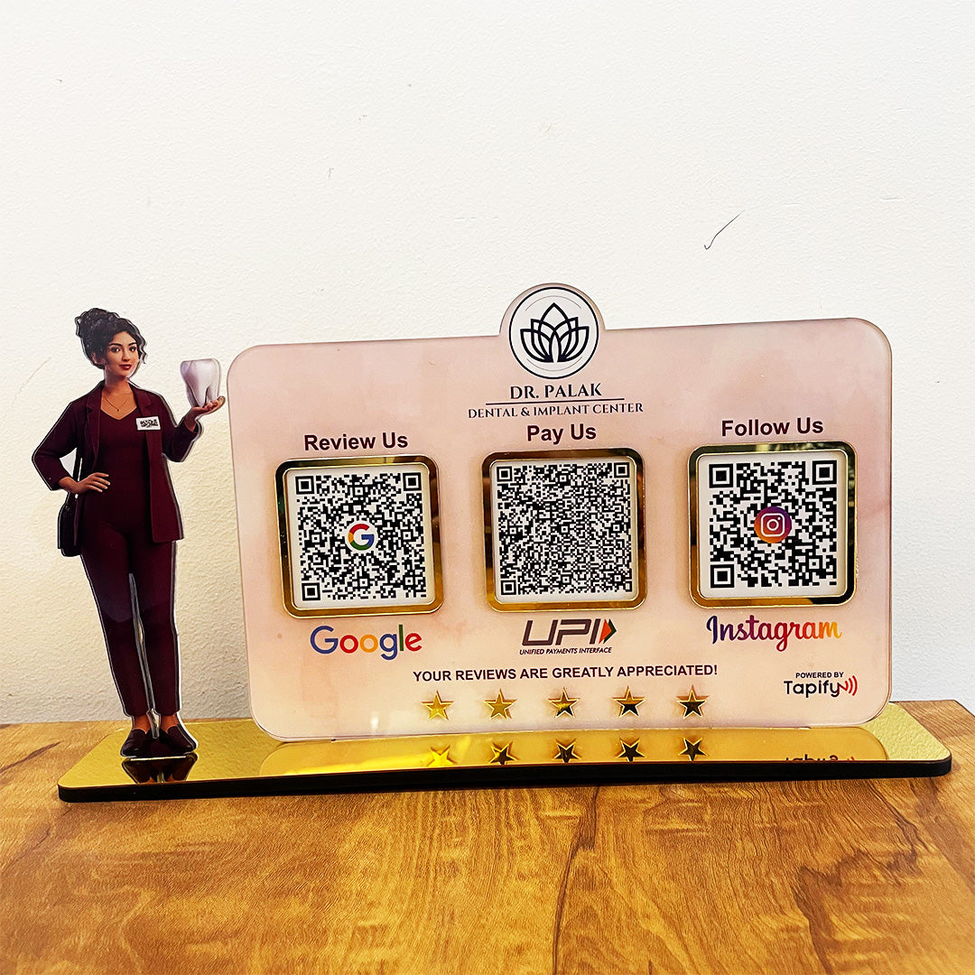 Dentist Cutout Theme - Smart NFC 3-in-1 Table top Standee - For ...
