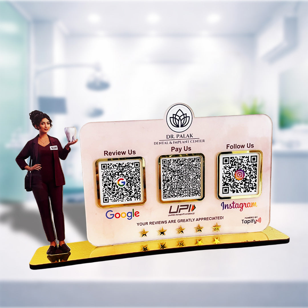 Dentist Cutout Theme - Smart NFC 3-in-1 Table top Standee - For ...