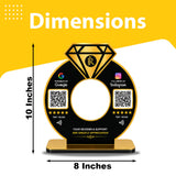 Diamond Ring Shaped - Smart NFC 2-in-1 Tabletop Standee