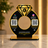 Diamond Ring Shaped - Smart NFC 2-in-1 Tabletop Standee