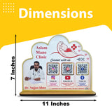 Premium Doctor Cutout Shape - 3 In 1 Table Top Smart NFC Standee - II