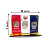 Premium Smart NFC 3QR Table Top Standee | Social Media Theme Edition-Youtube, UPI Payment, Facebook