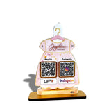 Frock Shape NFC 2-in-1 Tabletop Standee – For Kidswear