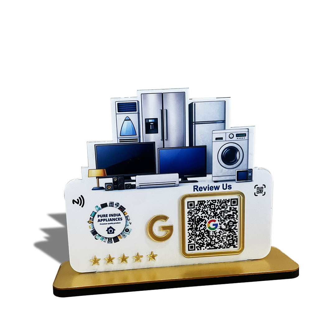 Electronic product Cutout Shape - Smart NFC 1 QR Table Top Standee