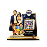 Parents & Kids Cutout Smart NFC - Premium  1 QR Tabletop Standee