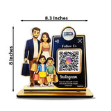 Parents & Kids Cutout Smart NFC - Premium  1 QR Tabletop Standee