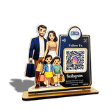 Parents & Kids Cutout Smart NFC - Premium  1 QR Tabletop Standee