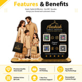 Parents & Kids Cutout Smart NFC - Premium  4 QR Tabletop Standee -II