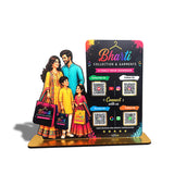 Parents & Kids Cutout Smart NFC - Premium  4 QR Tabletop Standee
