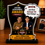Personalized Dad Dialogue Award – Custom Photo Gift for Father