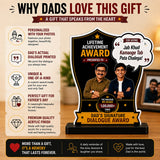 Personalized Dad Dialogue Award – Custom Photo Gift for Father