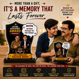 Personalized Dad Dialogue Award – Custom Photo Gift for Father