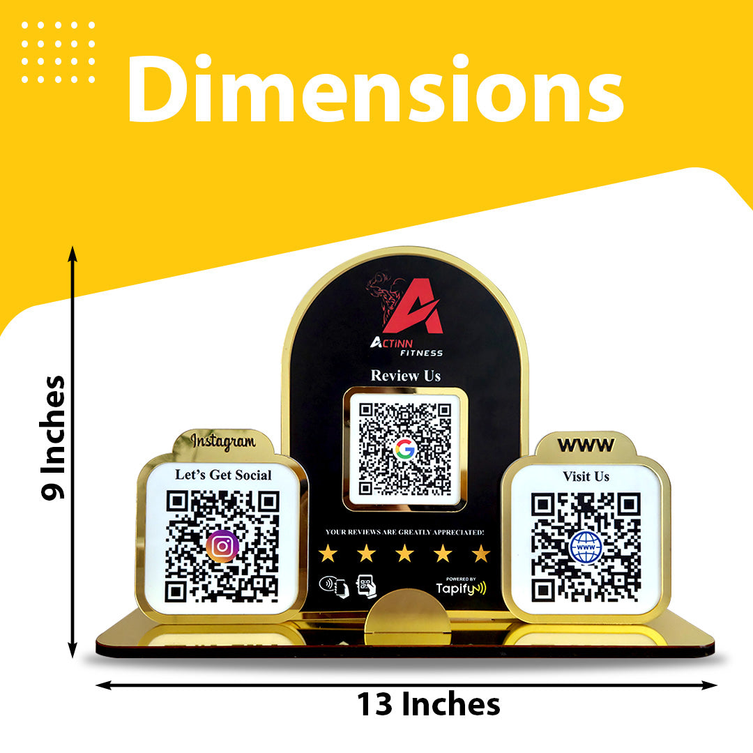 Premium Arch Shaped Smart NFC 3-in-1 Table Top Standee