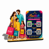 Parents & Kids Cutout Smart NFC - Premium  4 QR Tabletop Standee