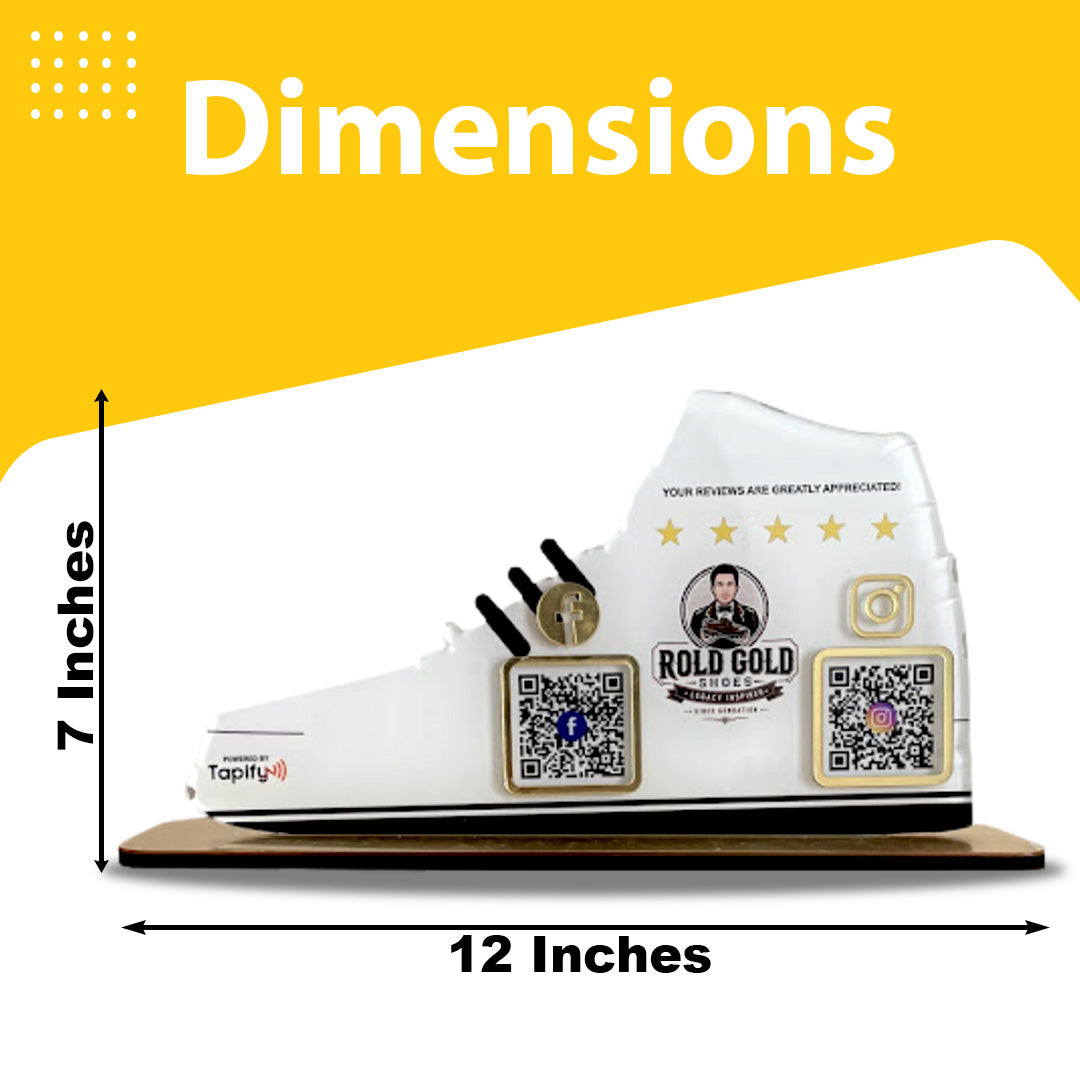 Shoe Shaped Smart NFC 2-in-1 Tabletop Standee
