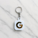 Smart NFC Google Review Keyring - without QR Code - White Colour (Fixed Design, Your Link Added ) - Acrylic Logo