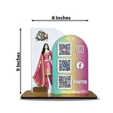 Premium Arch Shaped Smart NFC 3-in-1 in Cutout ( With card Holder ) - Custom With Gradient Theme