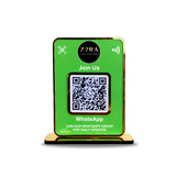 Premium  Big Size Smart NFC 1 QR Table Top Standee | Green Colour