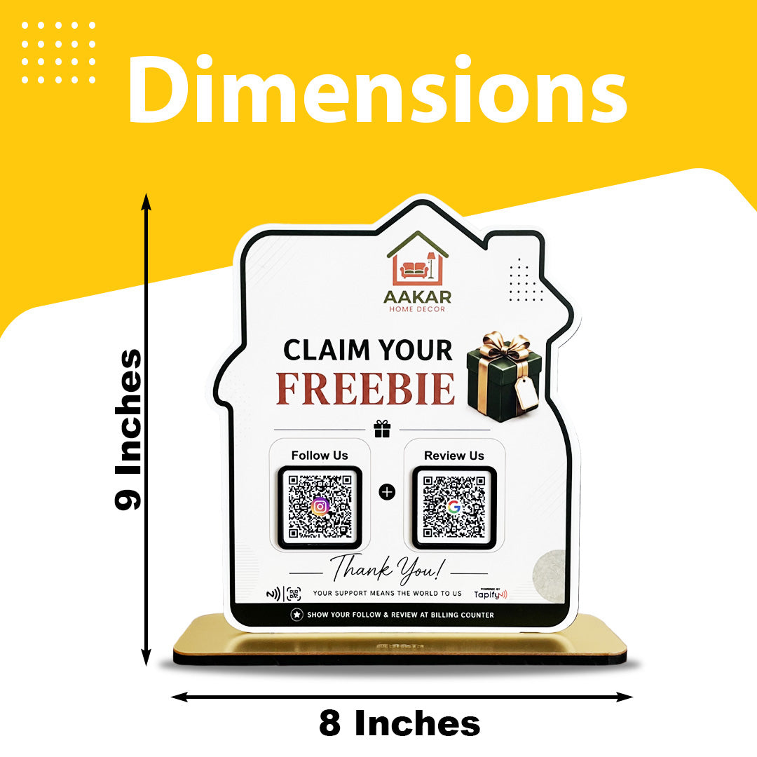 Home Shaped - Premium Smart NFC 2-in-1 Standee - For Home Decor