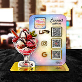 Ice-Cream Shaped Smart NFC 3-in-1 Table Top Standee