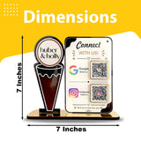 Ice-Cream Cutout Shaped Smart NFC 2-in-1 Table Top Standee